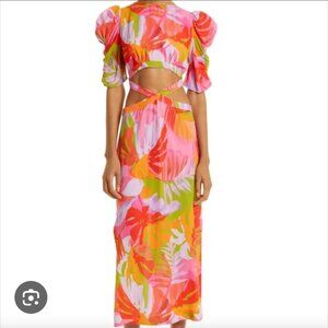 FARM Rio Colorful Tropical Midi Dress